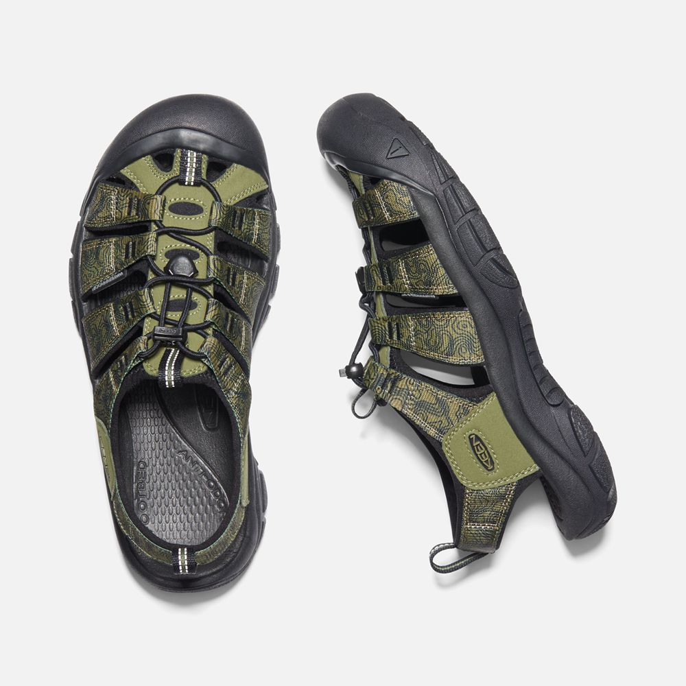 Sandalias Trekking Keen Mexico Verde Oliva/Negros - Hombre Newport H2 - DY9127653